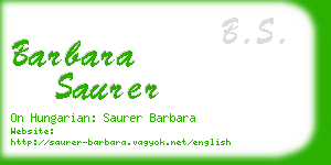 barbara saurer business card